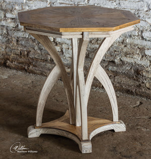Ranen Aged White Side Table
