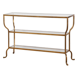 Deline Gold Console Table