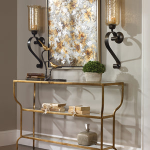 Deline Gold Console Table