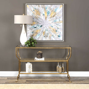 Deline Gold Console Table