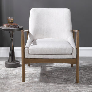 Bev White Accent Chair