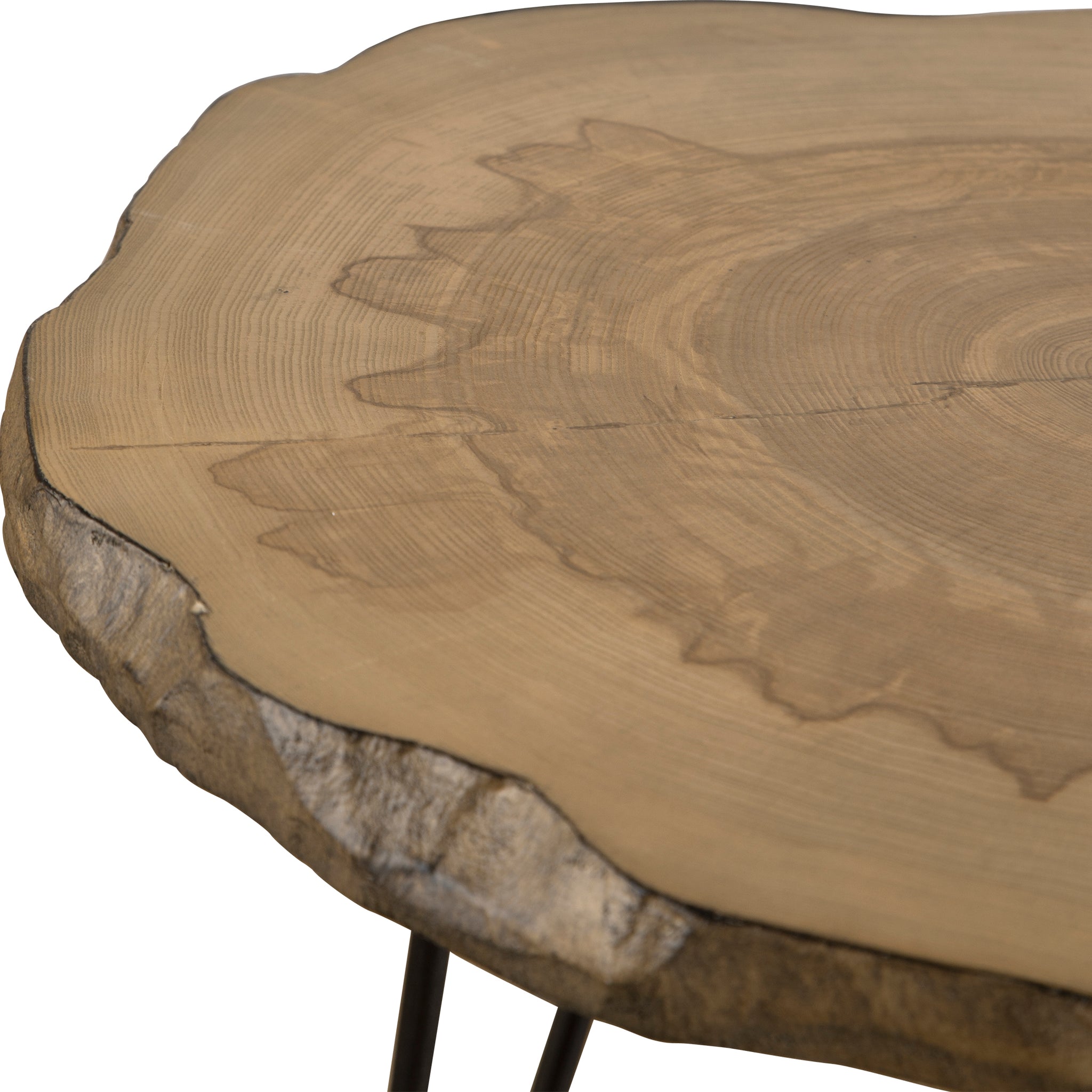 Runay Wood Slab Side Table