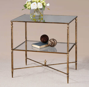 Henzler Mirrored Glass Lamp Table