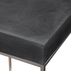 Jase Black Concrete Accent Table