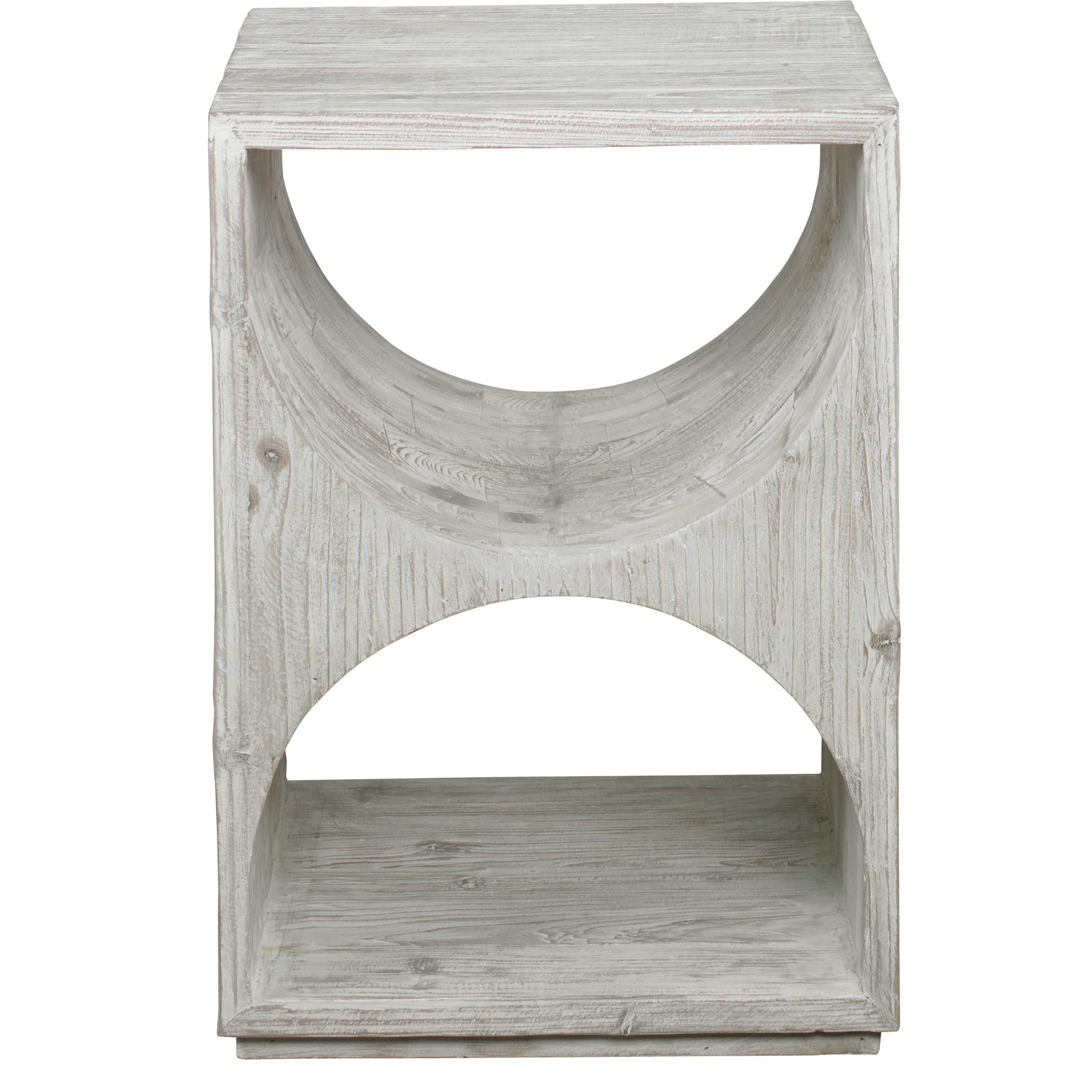 Hans Side Table - Distressed Ivory