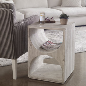Hans Side Table - Distressed Ivory