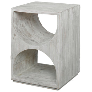 Hans Side Table - Distressed Ivory