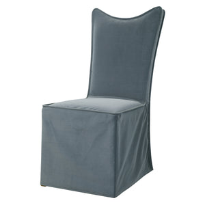 Delroy Armless Chair, Gray, Set Of 2