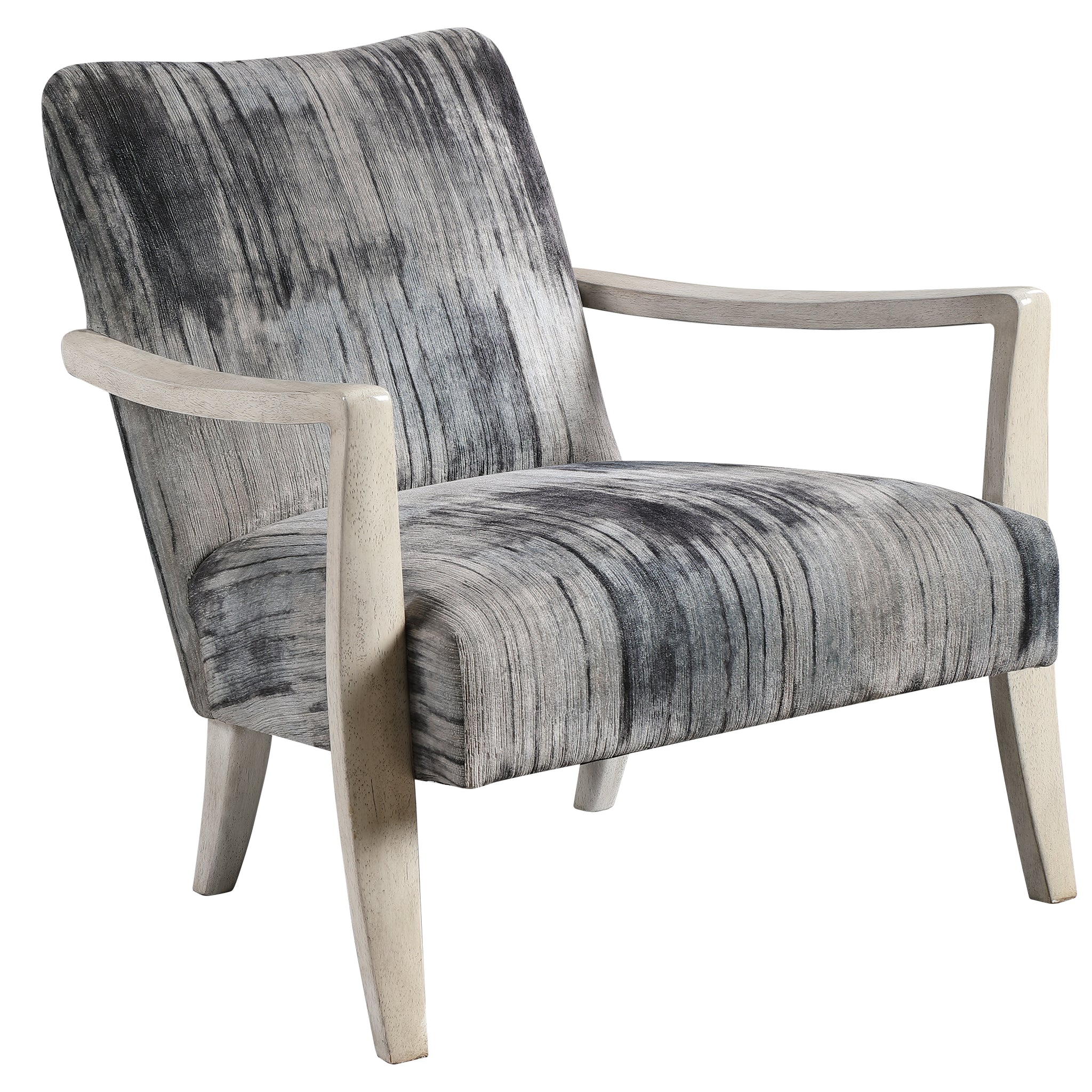 Uttermost Watercolor Gray Chenille Accent Chair