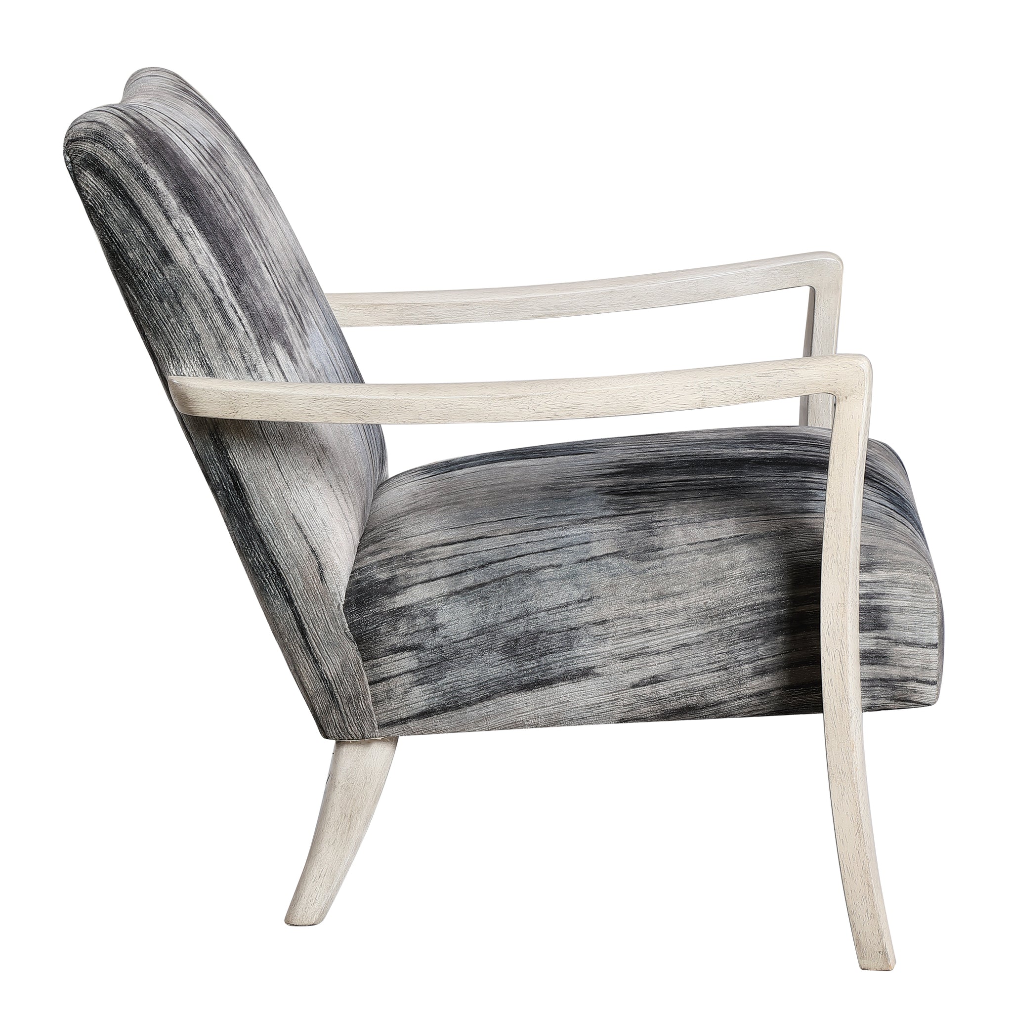 Uttermost Watercolor Gray Chenille Accent Chair