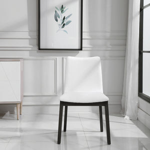 Uttermost Delano White Armless Chair S/2