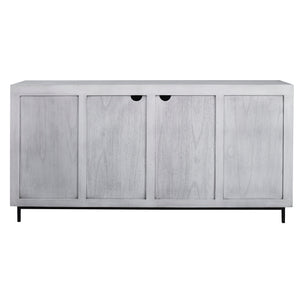 Checkerboard 4 Door Gray Cabinet