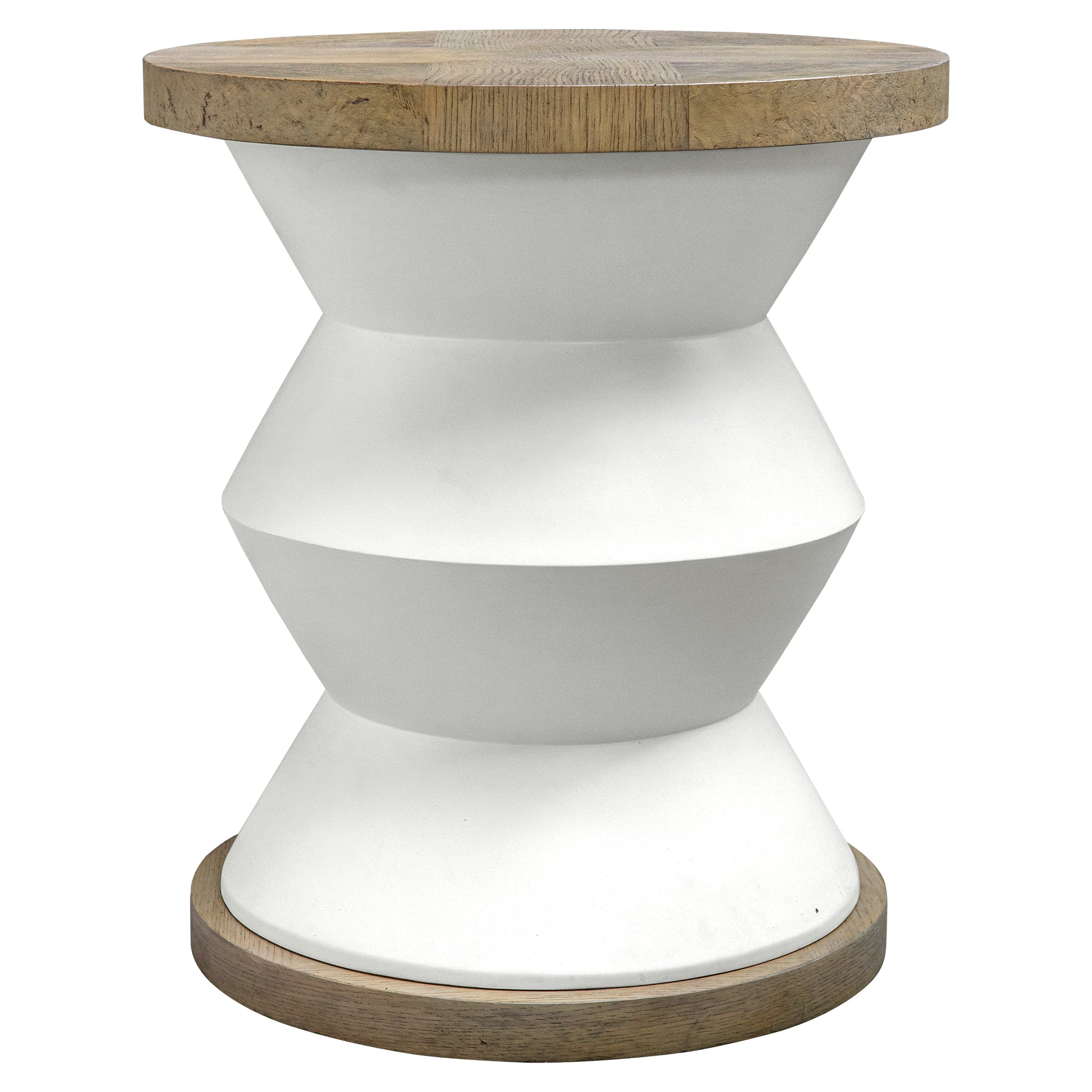 Spool Geometric Side Table
