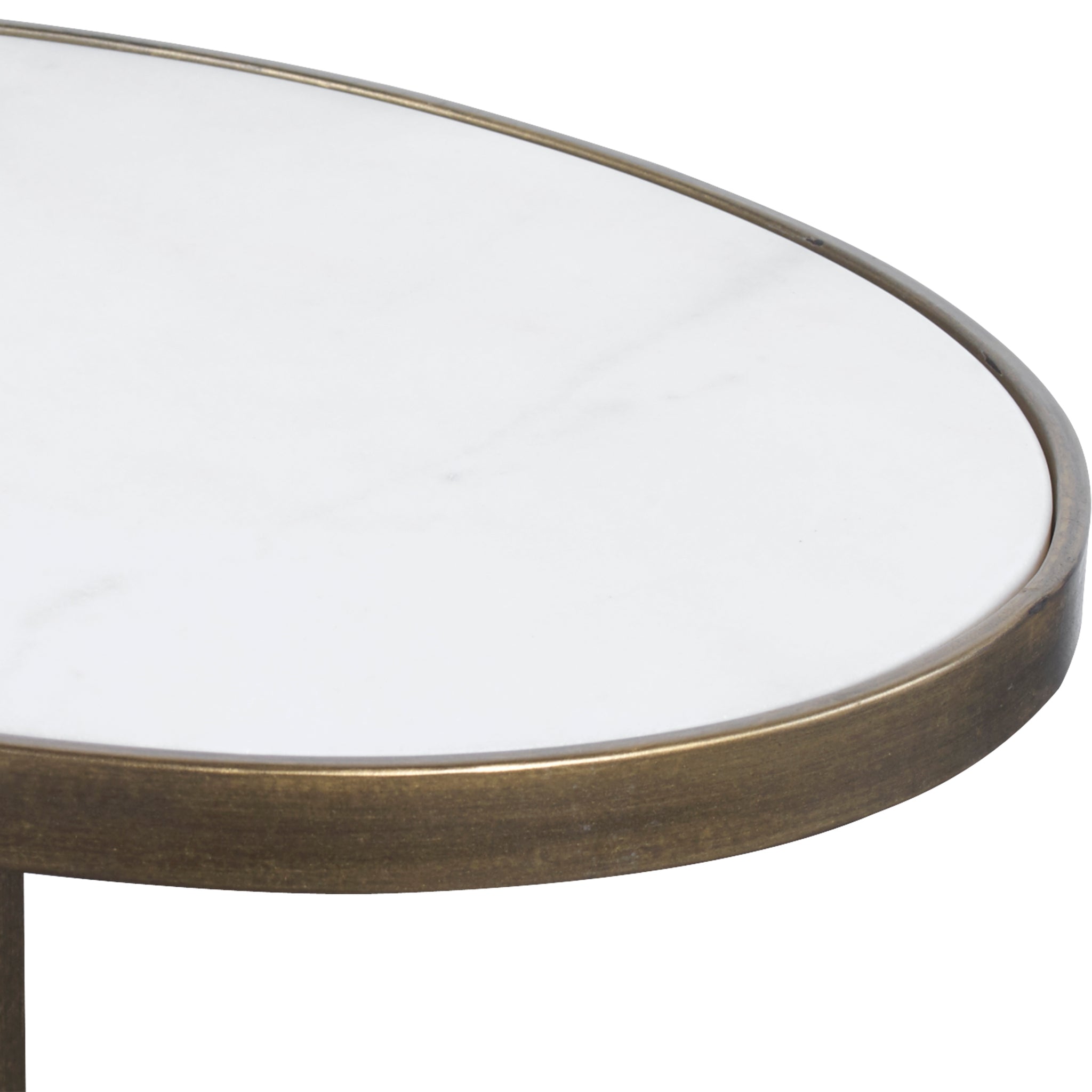 Jessenia White Marble Accent Table