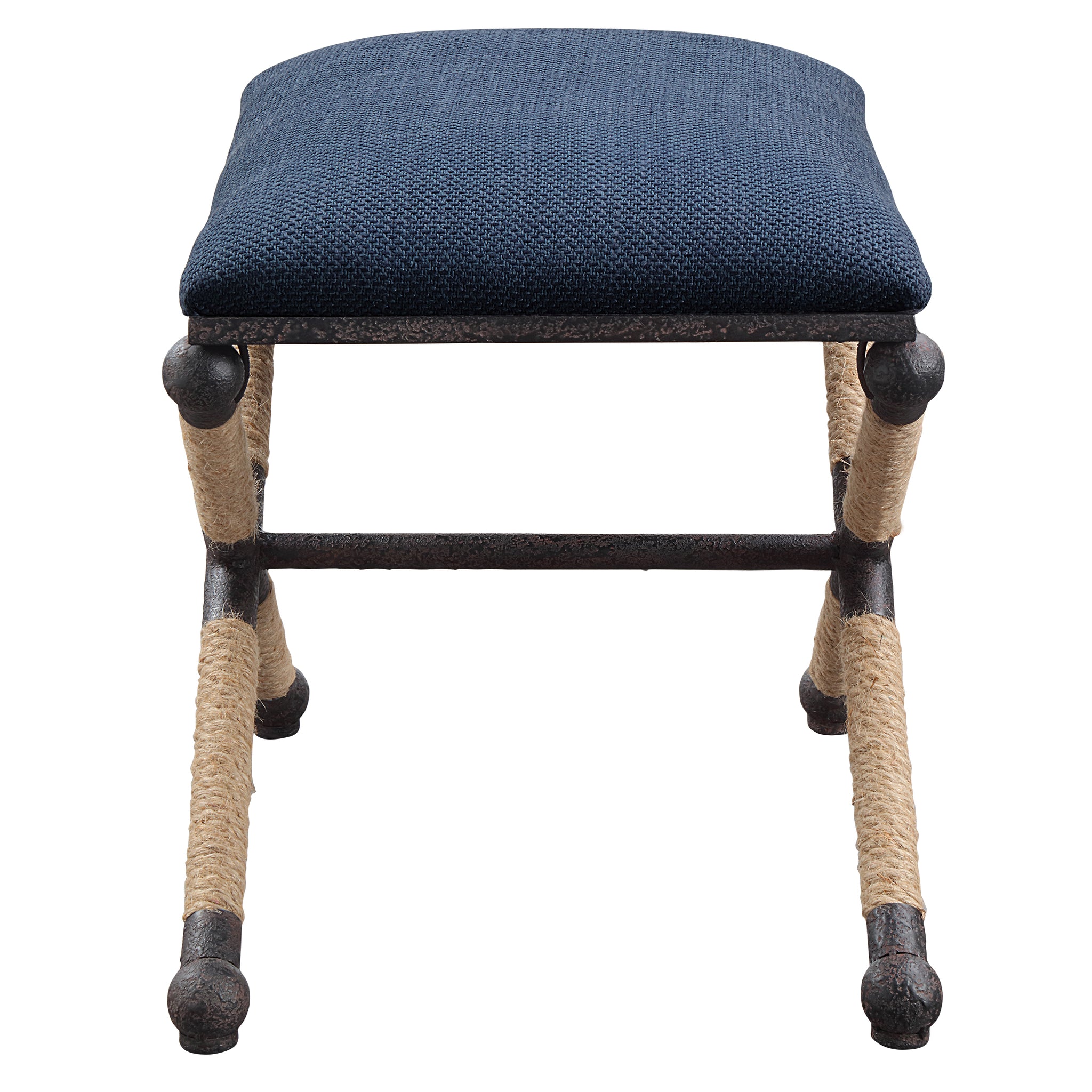 Firth Small Navy Fabric Bench