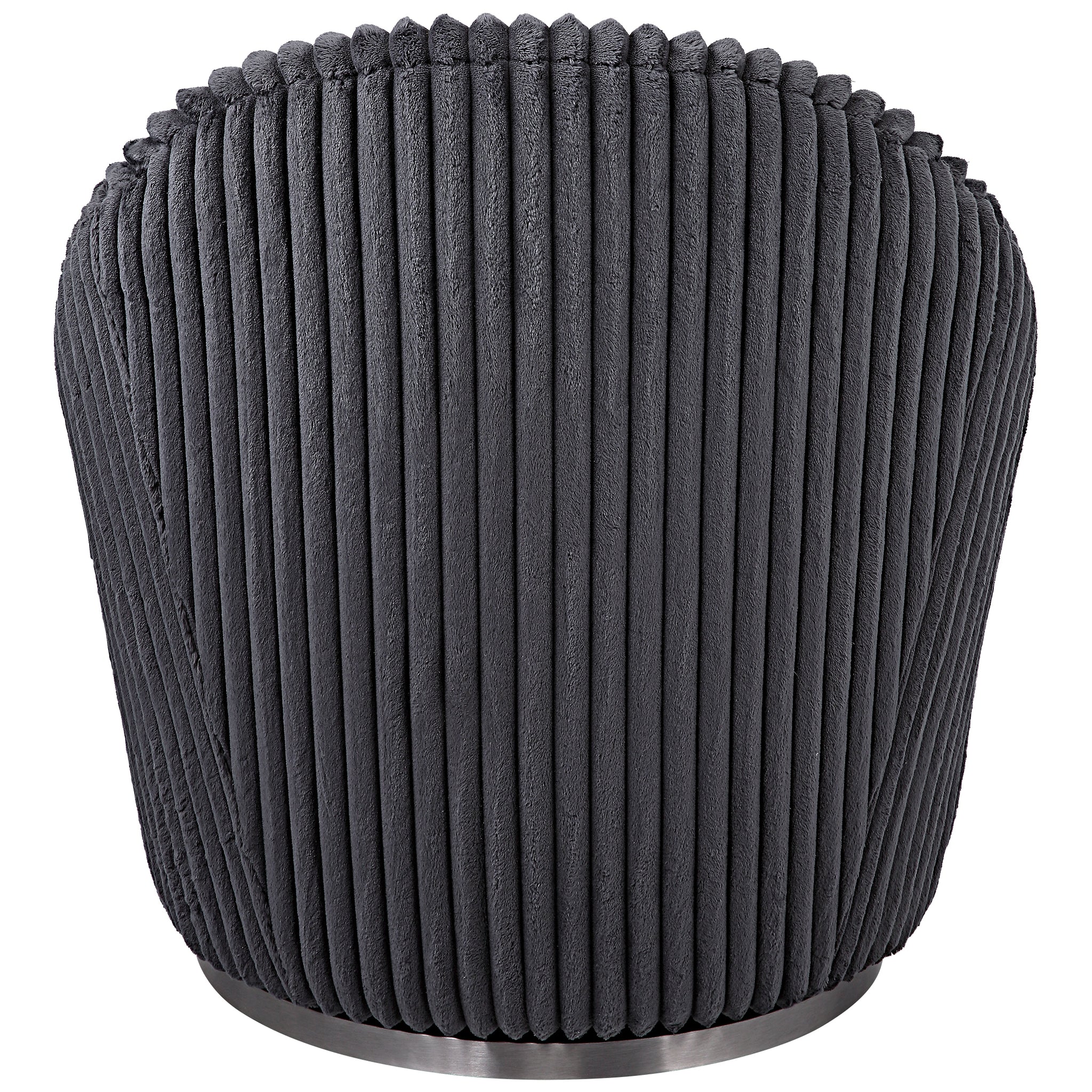 Crue Gray Fabric Swivel Chair