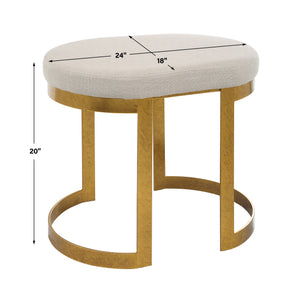 Infinity Gold Accent Stool