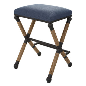 Firth Rustic Navy Counter Stool