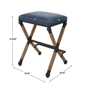 Firth Rustic Navy Counter Stool