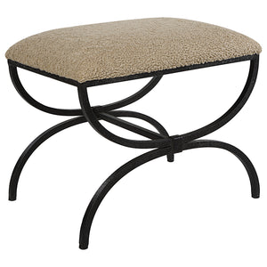 Hacienda Plush Latte Small Bench