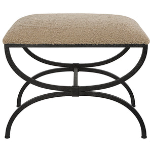 Hacienda Plush Latte Small Bench