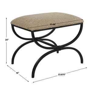 Hacienda Plush Latte Small Bench