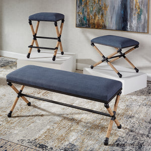 Firth Rustic Navy Bench