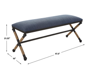 Firth Rustic Navy Bench