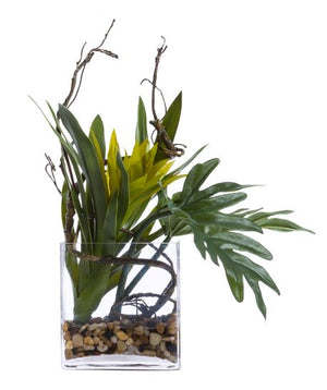 Faux Ginger & Philo Leaf Arrangement