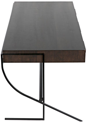 Berlin Desk - Ebony Walnut with Metal