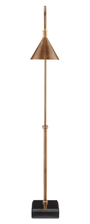 Currey and Company Vision Floor Lamp - Vintage Brass/Black