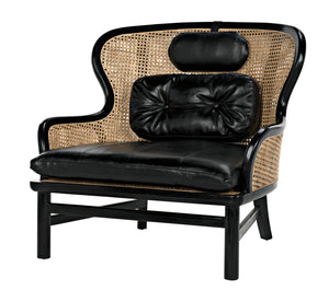 Marabu Chair, Charcoal Black with Leather