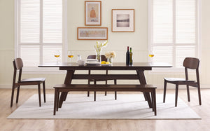 Currant 72 - 92" Extendable Dining Table, Black Walnut