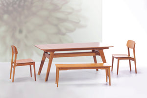 Currant Long Bench, Caramelized