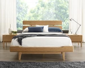 Currant California King Platform Bed, Caramelized