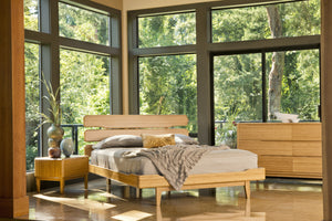 Currant California King Platform Bed, Caramelized