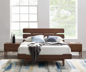 Currant California King Platform Bed, Oiled Walnut