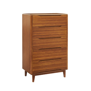 Currant Five Drawer High Chest, Amber