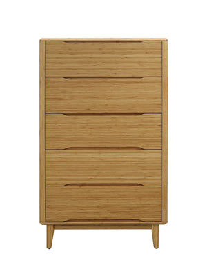 Currant Five Drawer High Chest, Caramelized