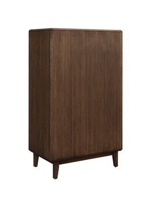 Currant Five Drawer High Chest, Oiled Walnut