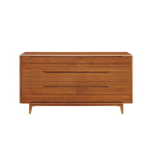 Currant Six Drawer Double Dresser, Amber