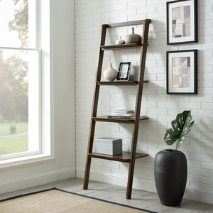 Currant Leaning Bookshelf, Black Walnut
