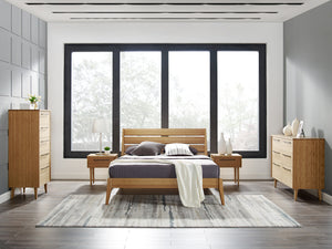 Sienna Five Drawer High Chest, Caramelized