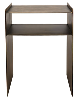 Cyrus Side Table, Aged Brass