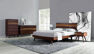 Azara Queen Platform Bed, Sable