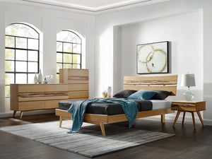 Azara California King Platform Bed, Caramelized