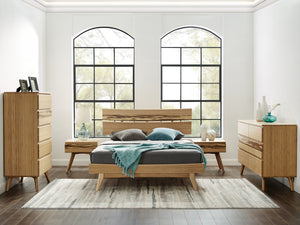 Azara California King Platform Bed, Caramelized