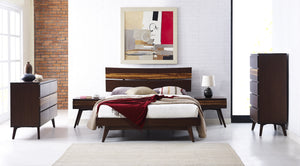 Azara California King Platform Bed, Sable