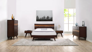 Azara California King Platform Bed, Sable