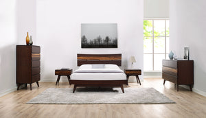 Azara Eastern King Platform Bed, Caramelized